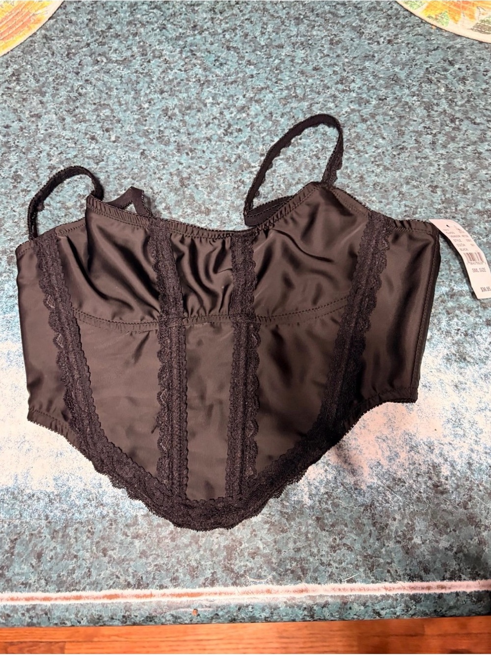 Black Lace-Trim Bustier Top - Women Intimates